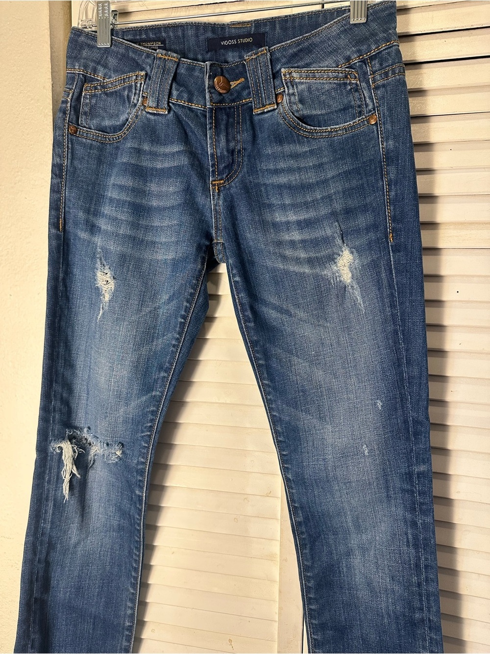 Vigoss Blue Distressed Skinny Jeans